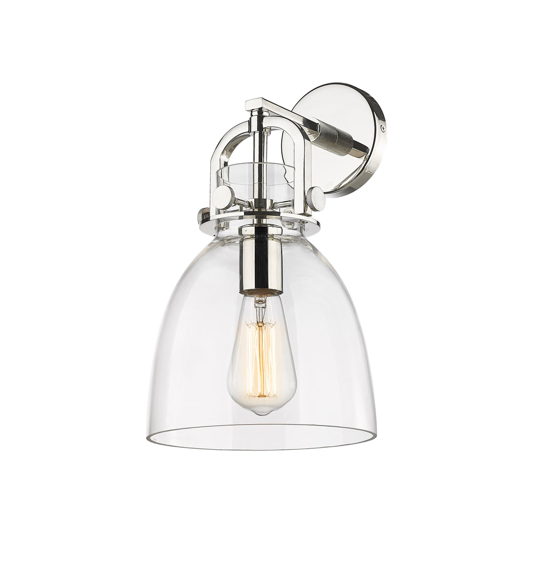 Innovations Lighting Newton Bell 8" Sconce - Polished Nickel