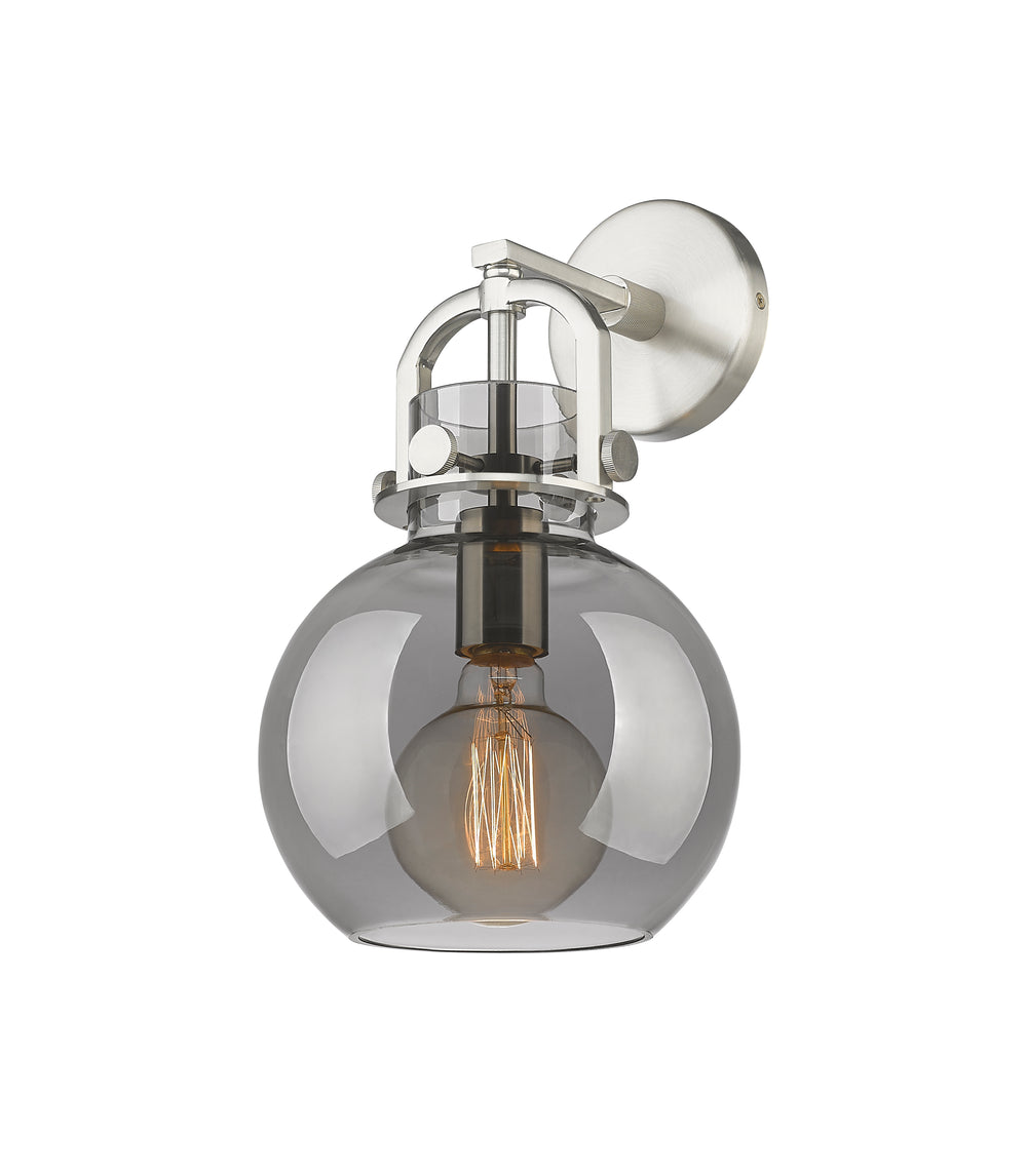 Innovations Lighting Newton Sphere 8" Sconce - Brushed Satin Nickel