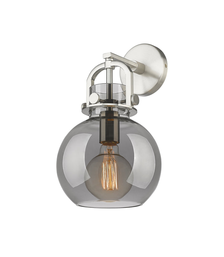 Innovations Lighting Newton Sphere 8" Sconce - Brushed Satin Nickel