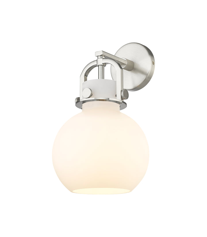 Innovations Lighting Newton Sphere 8" Sconce - Brushed Satin Nickel