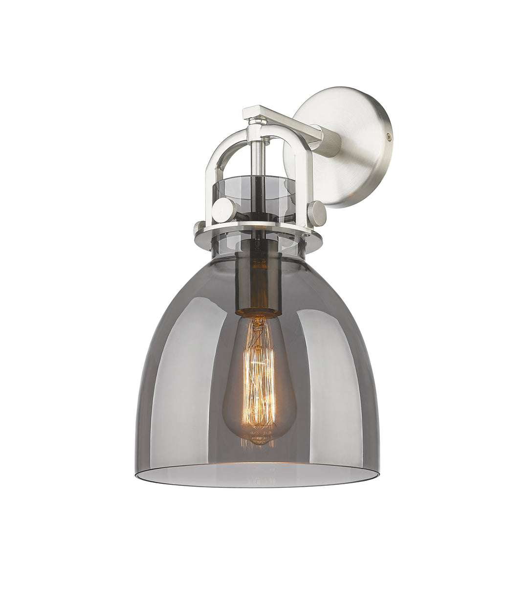 Innovations Lighting Newton Bell 8" Sconce - Satin Nickel