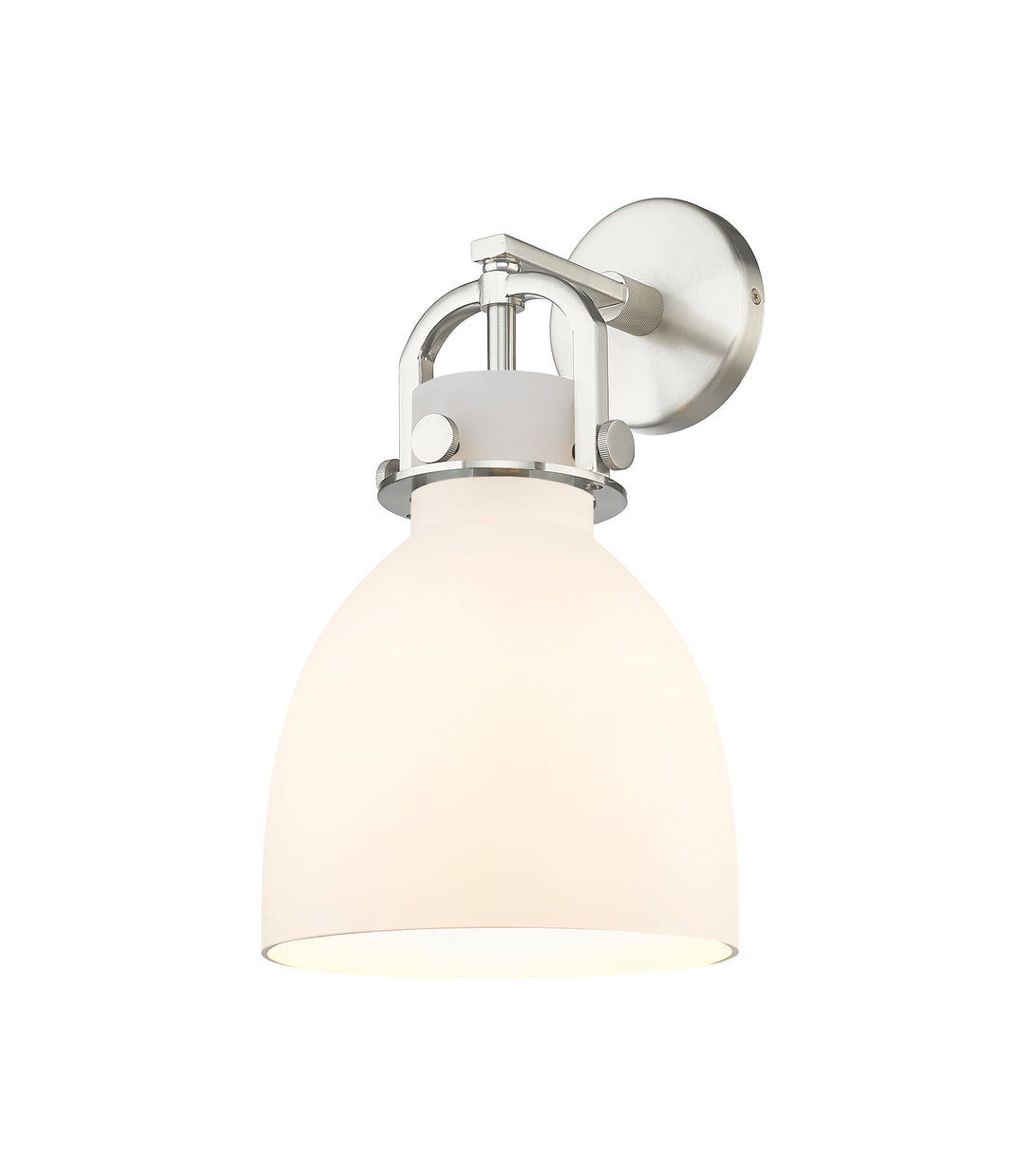 Innovations Lighting Newton Bell 8" Sconce - Satin Nickel