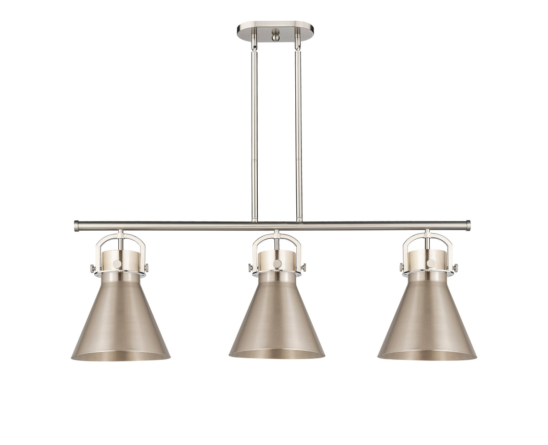 Innovations Lighting Newton Cone 10" Island Light - Satin Nickel