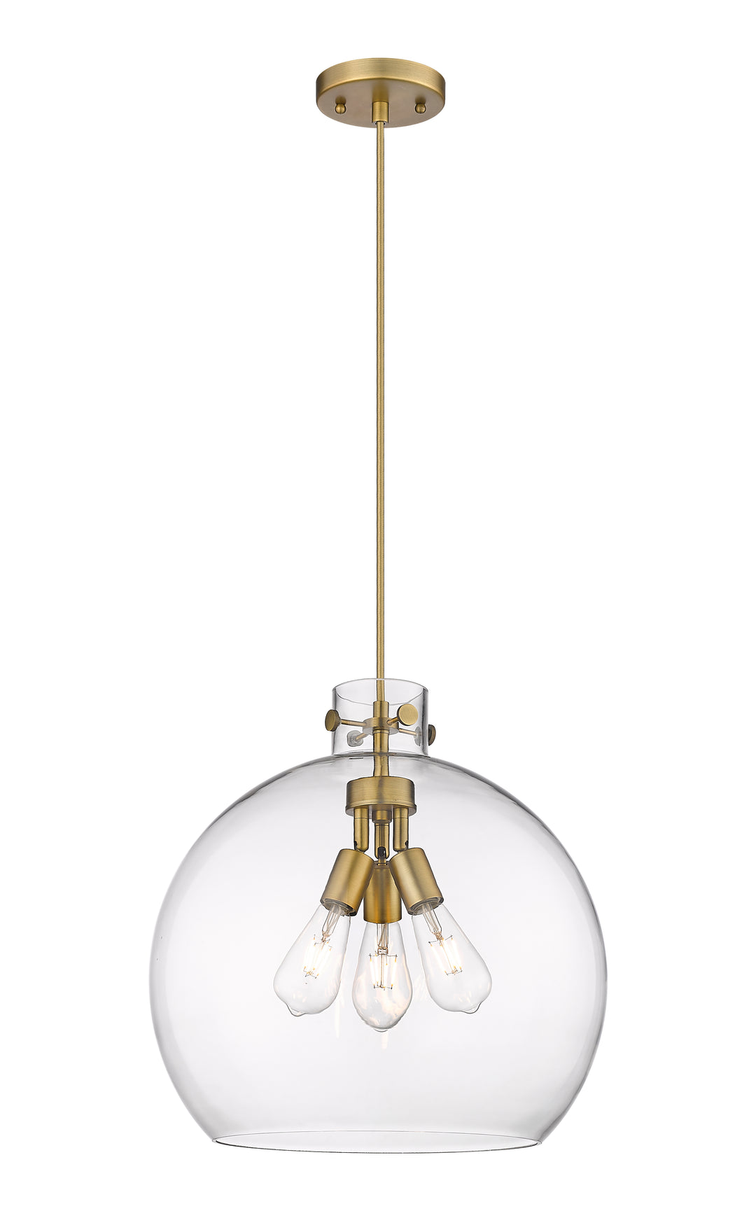 Innovations Lighting Newton Sphere 18" Pendant - Brushed Brass Pendants Innovations Lighting   