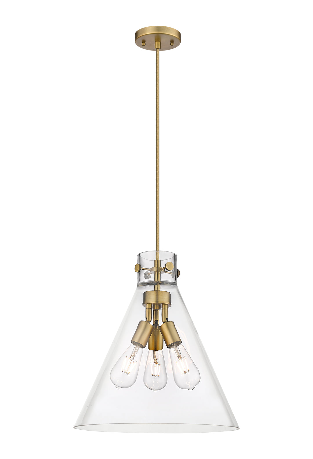 Innovations Lighting Newton Cone 16" Pendant - Brushed Brass