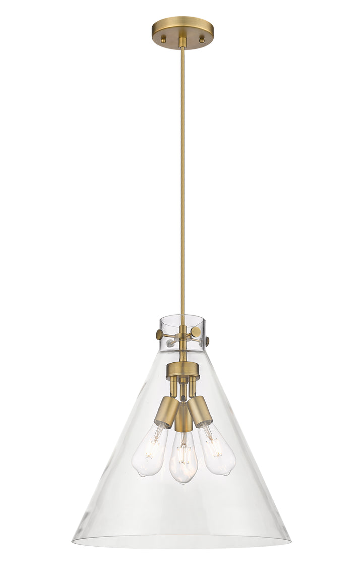 Innovations Lighting Newton Cone 18" Pendant - Brushed Brass