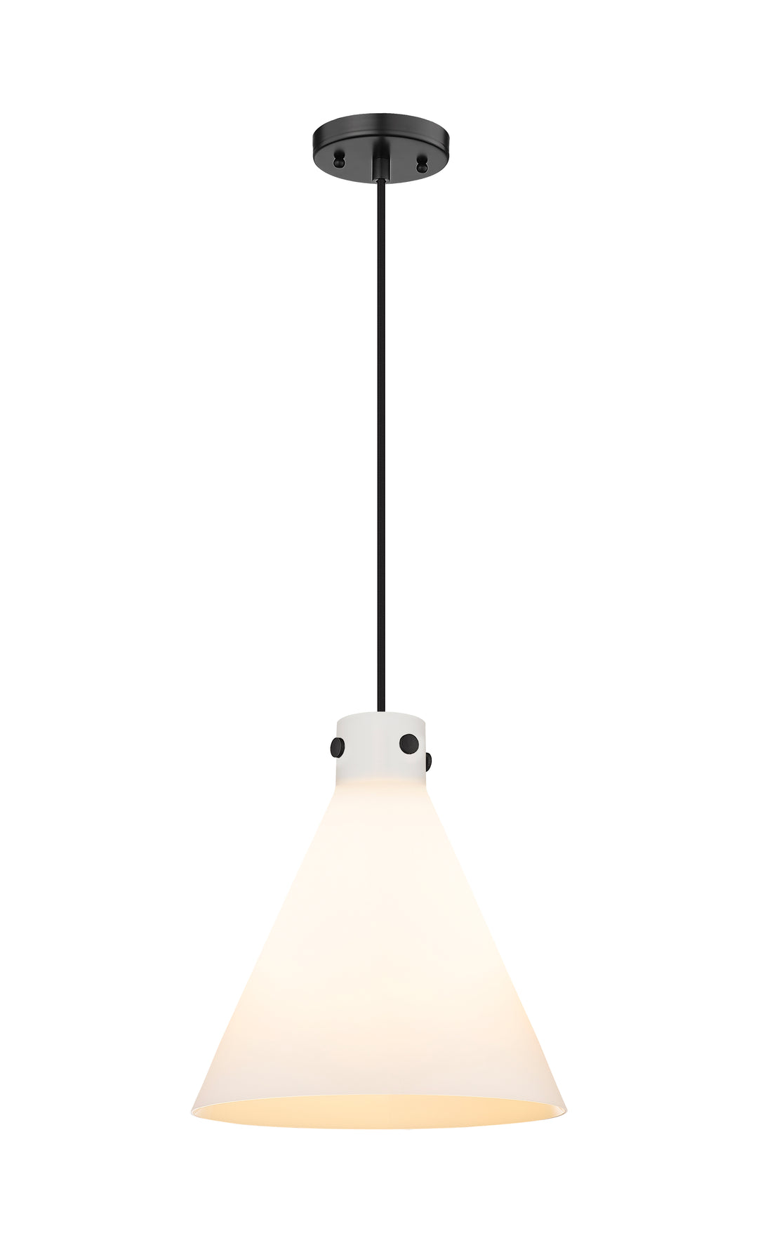 Innovations Lighting Newton Cone 16" Pendant - Matte Black Pendants Innovations Lighting   