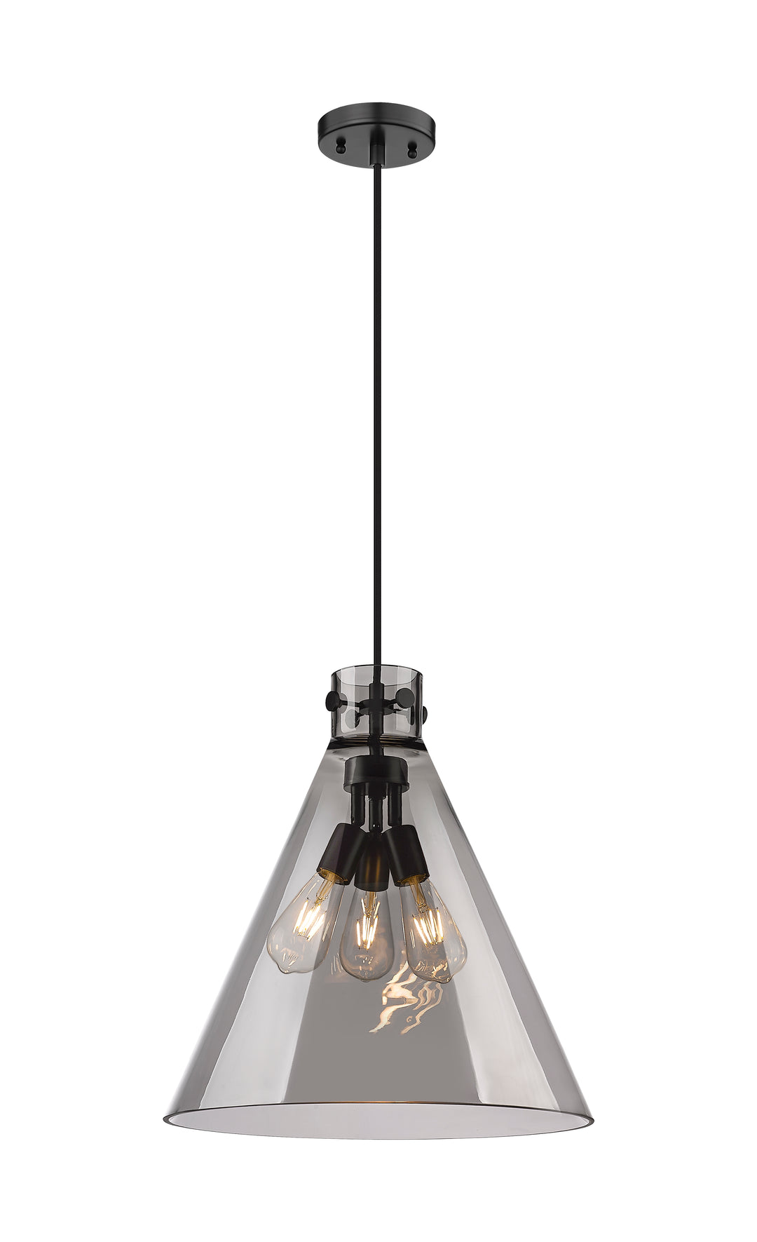 Innovations Lighting Newton Cone 18" Pendant - Matte Black Pendants Innovations Lighting   