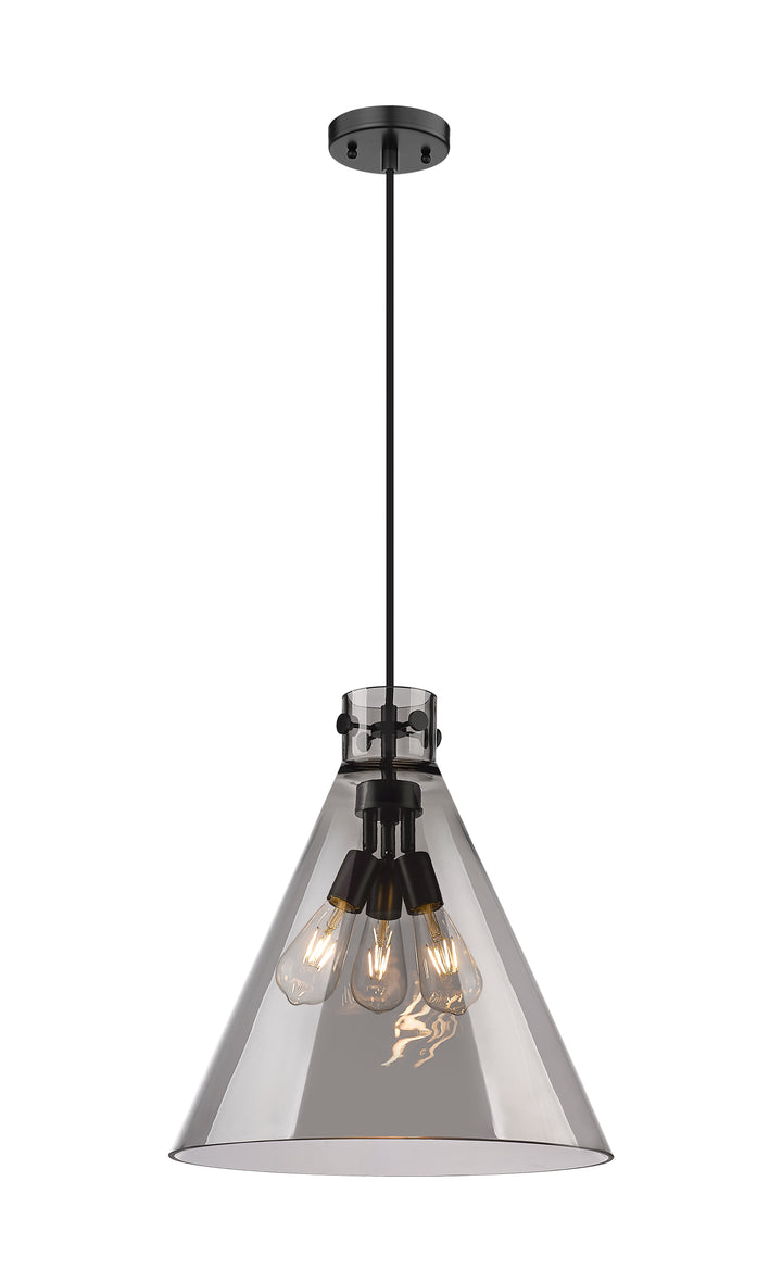 Innovations Lighting Newton Cone 18" Pendant - Matte Black Pendants Innovations Lighting   