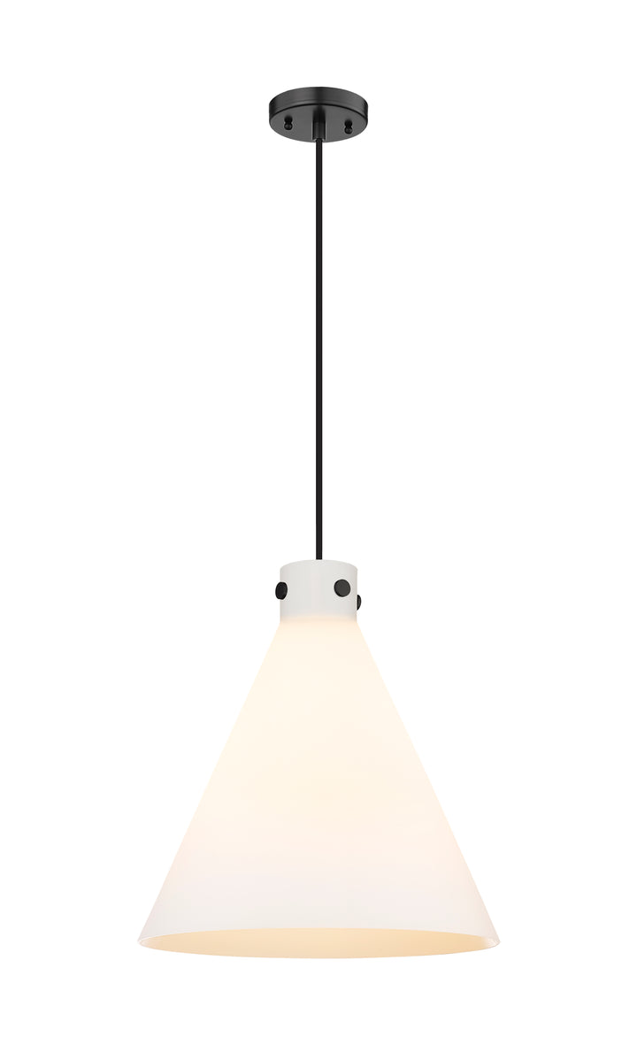 Innovations Lighting Newton Cone 18" Pendant - Matte Black Pendants Innovations Lighting   