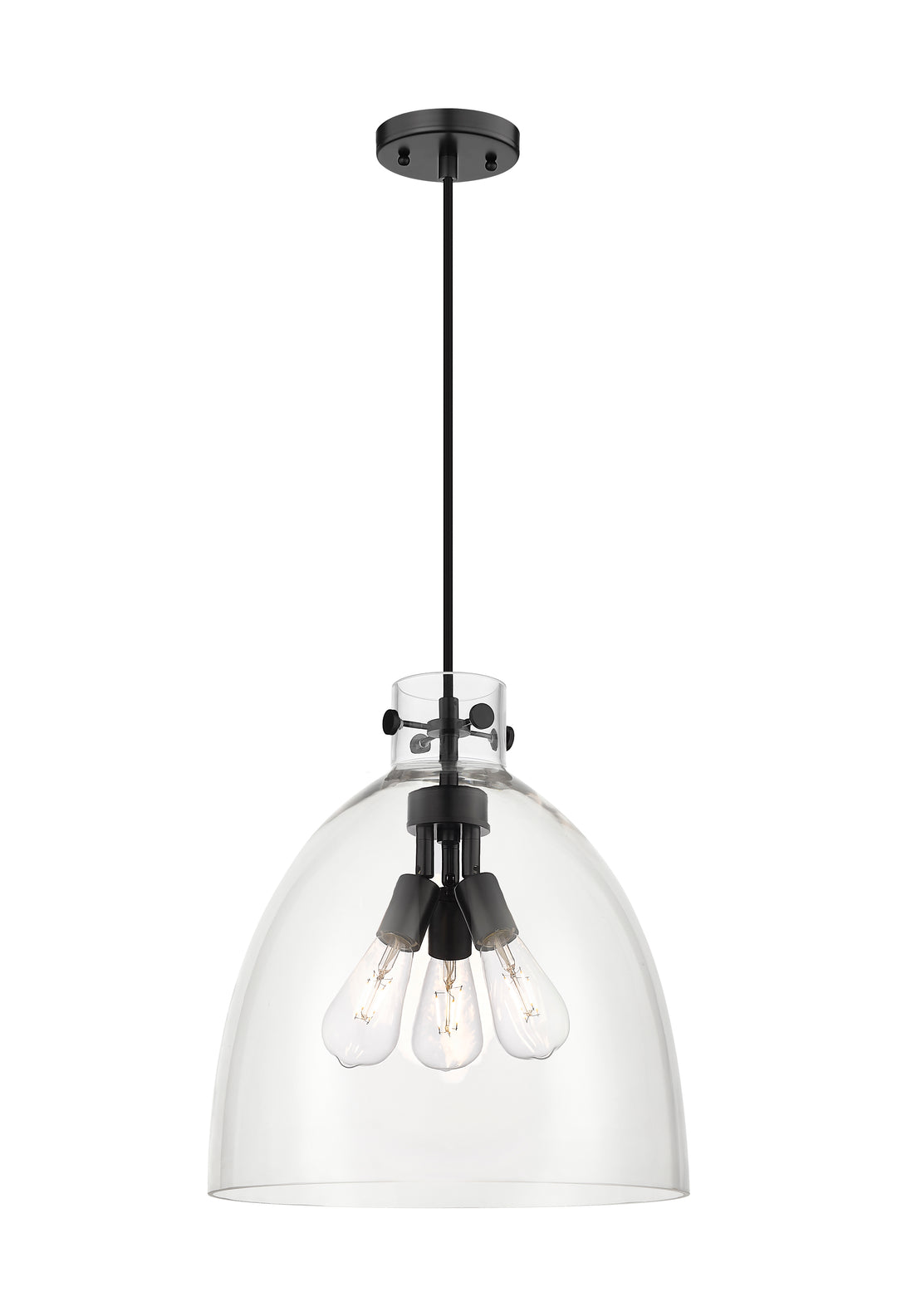 Innovations Lighting Newton Bell 16" Pendant - Matte Black Pendants Innovations Lighting   