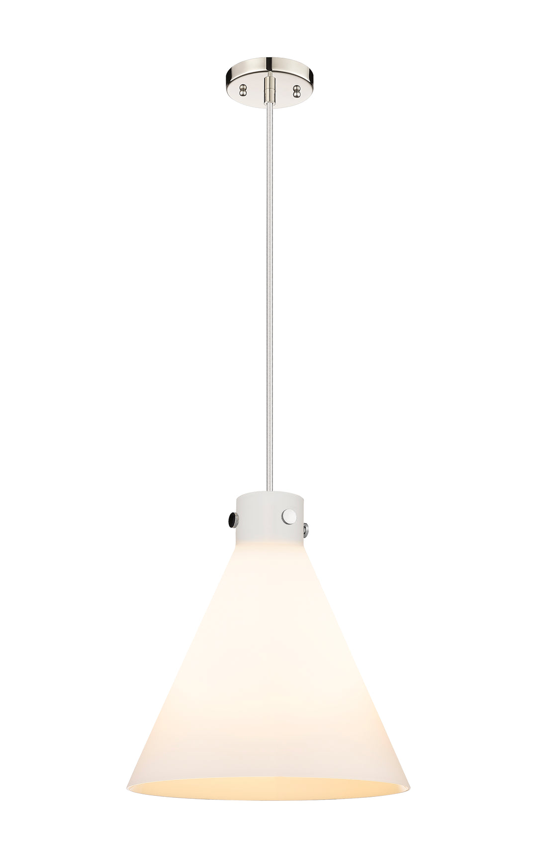 Innovations Lighting Newton Cone 16" Pendant - Polished Nickel Pendants Innovations Lighting   