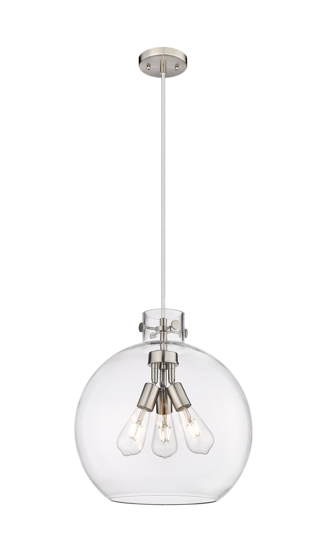 Innovations Lighting Newton Sphere 16" Pendant - Satin Nickel