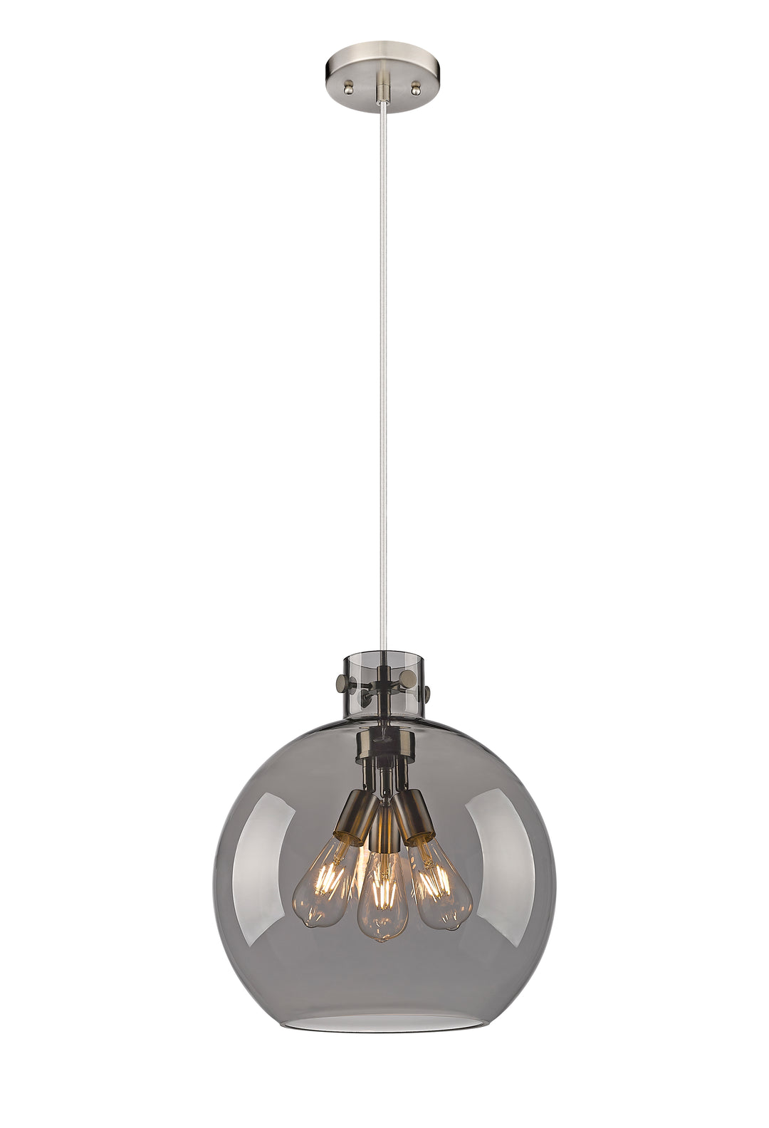 Innovations Lighting Newton Sphere 16" Pendant - Satin Nickel Pendants Innovations Lighting   