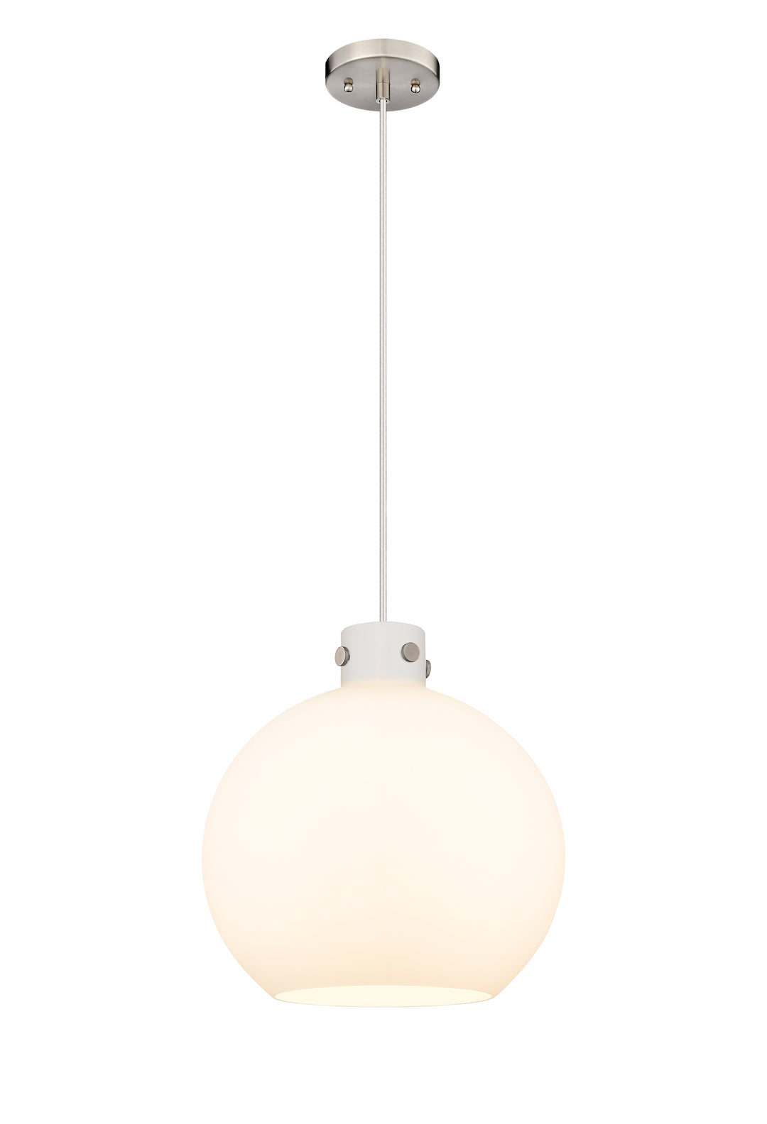 Innovations Lighting Newton Sphere 16" Pendant - Satin Nickel