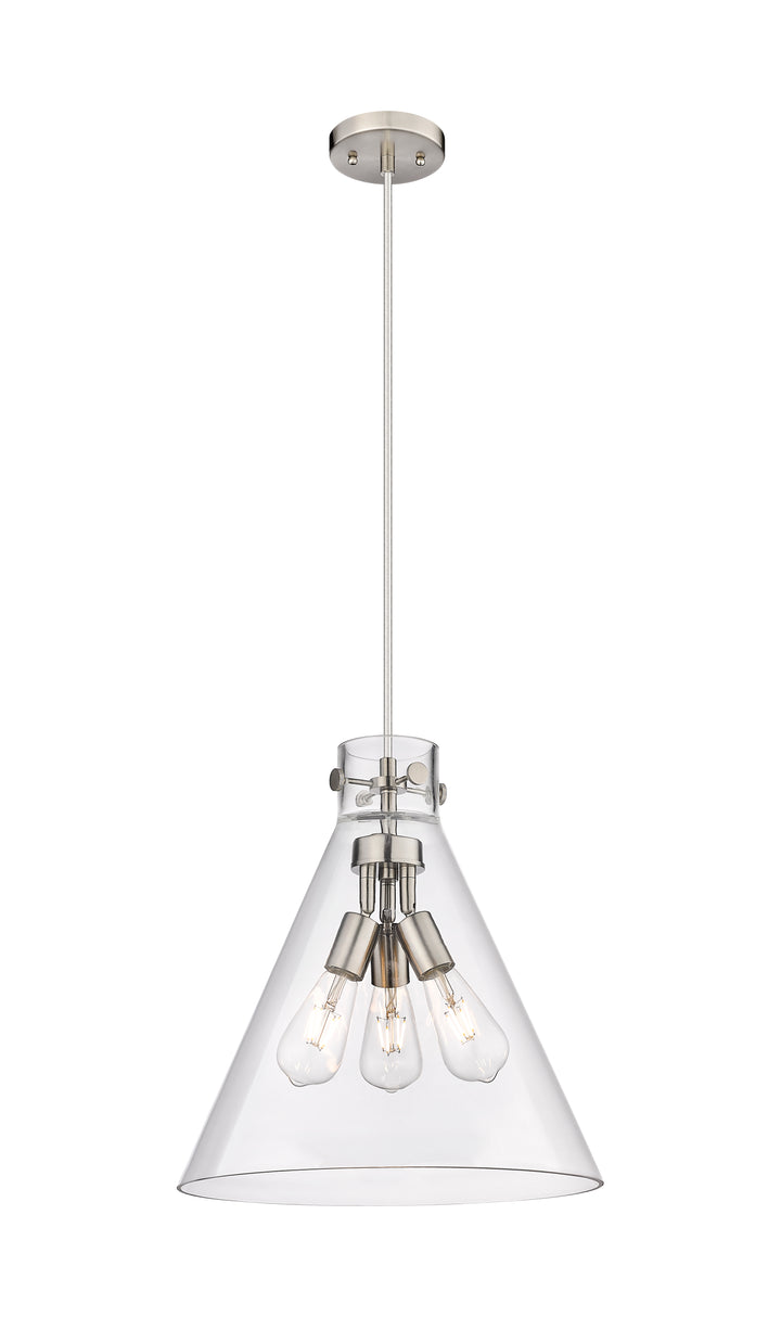 Innovations Lighting Newton Cone 16" Pendant - Satin Nickel Pendants Innovations Lighting   