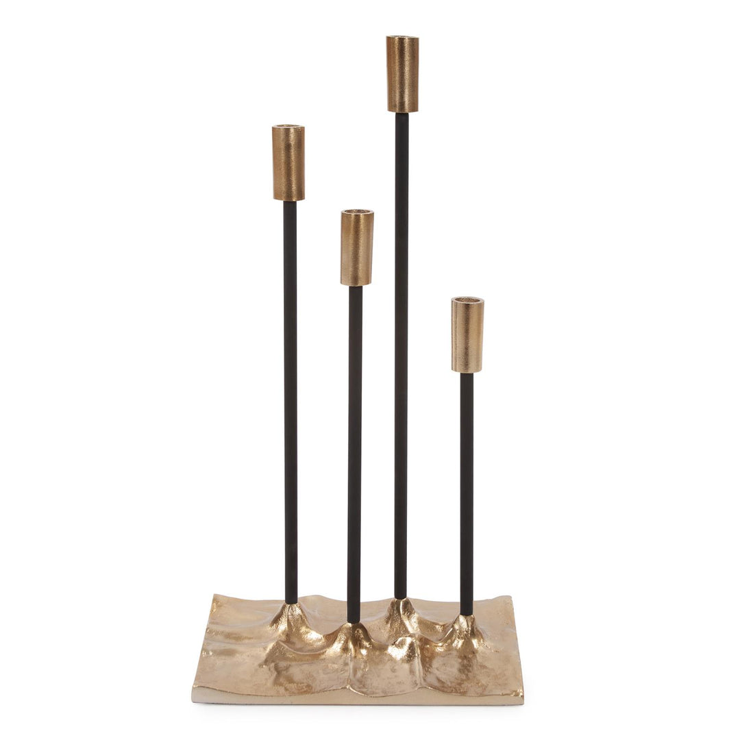 Howard Elliott Collection Modern Gold Aluminum Candelabra