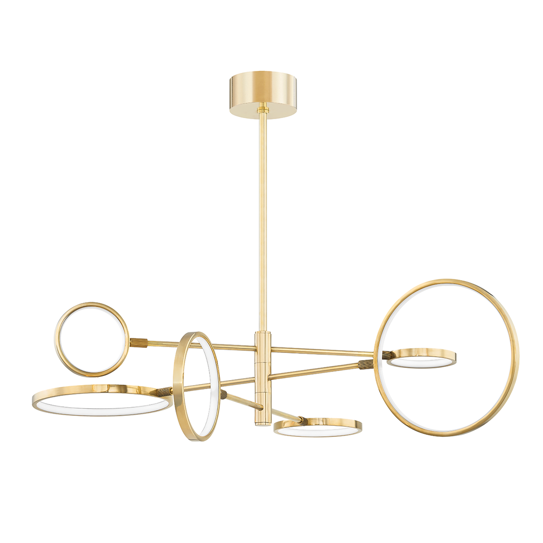 Hudson Valley Lighting Saturn Chandelier Chandeliers Hudson Valley Lighting Aged Brass  