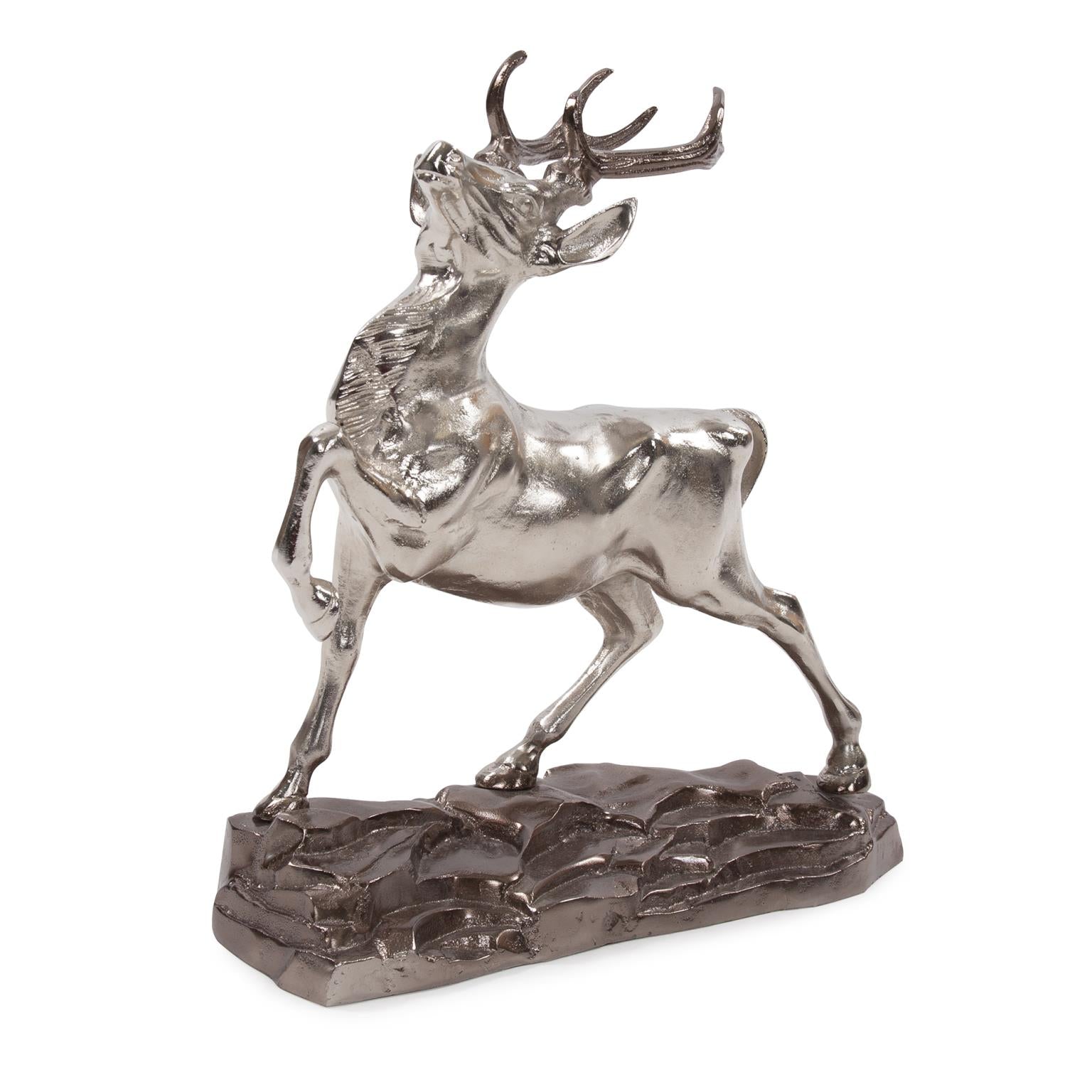 Howard Elliott Collection Red Deer Stag Aluminum Sculpture – Lighting ...