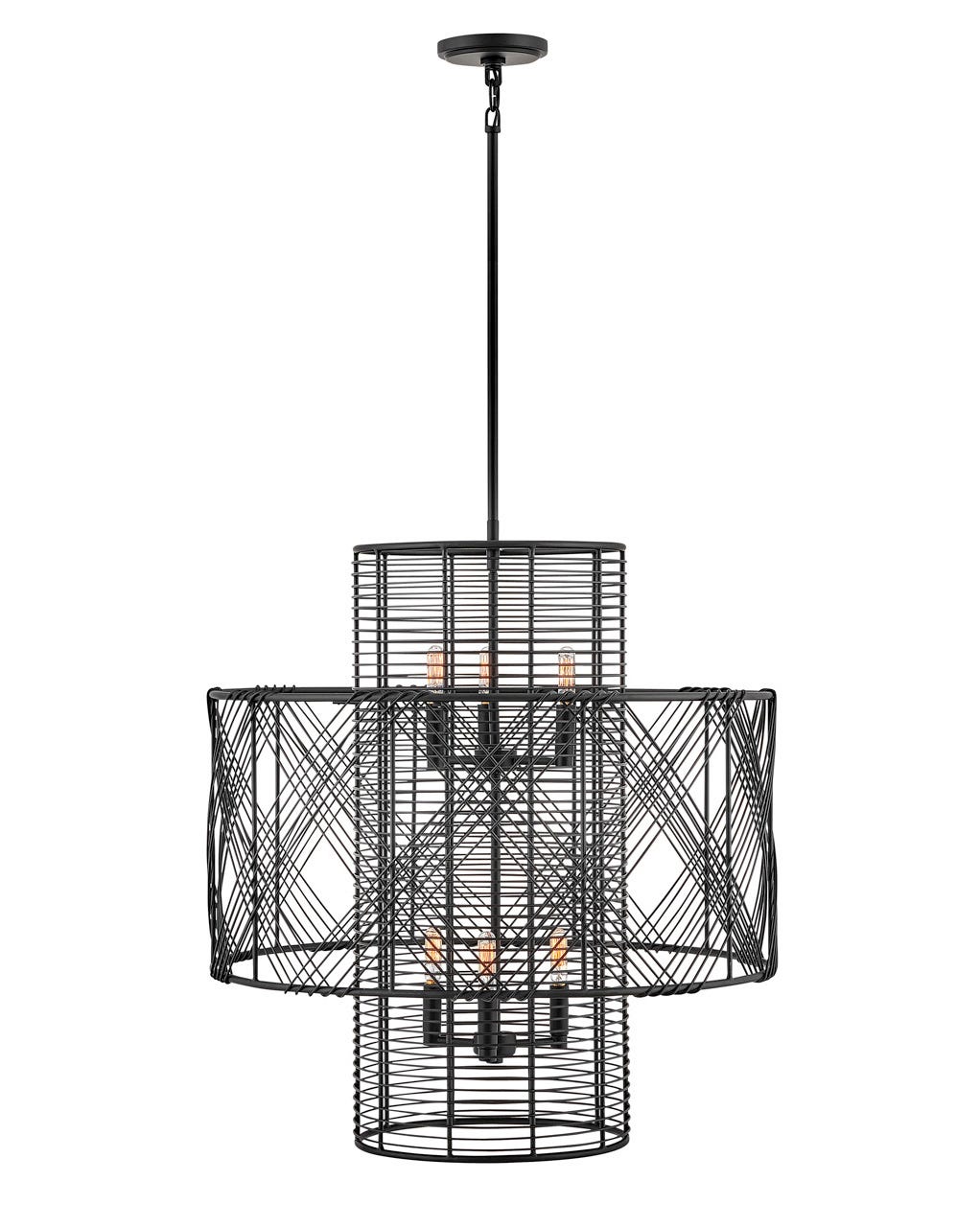 Hinkley Nikko Chandelier Chandeliers Hinkley Black* 26.0x26.0x27.75 