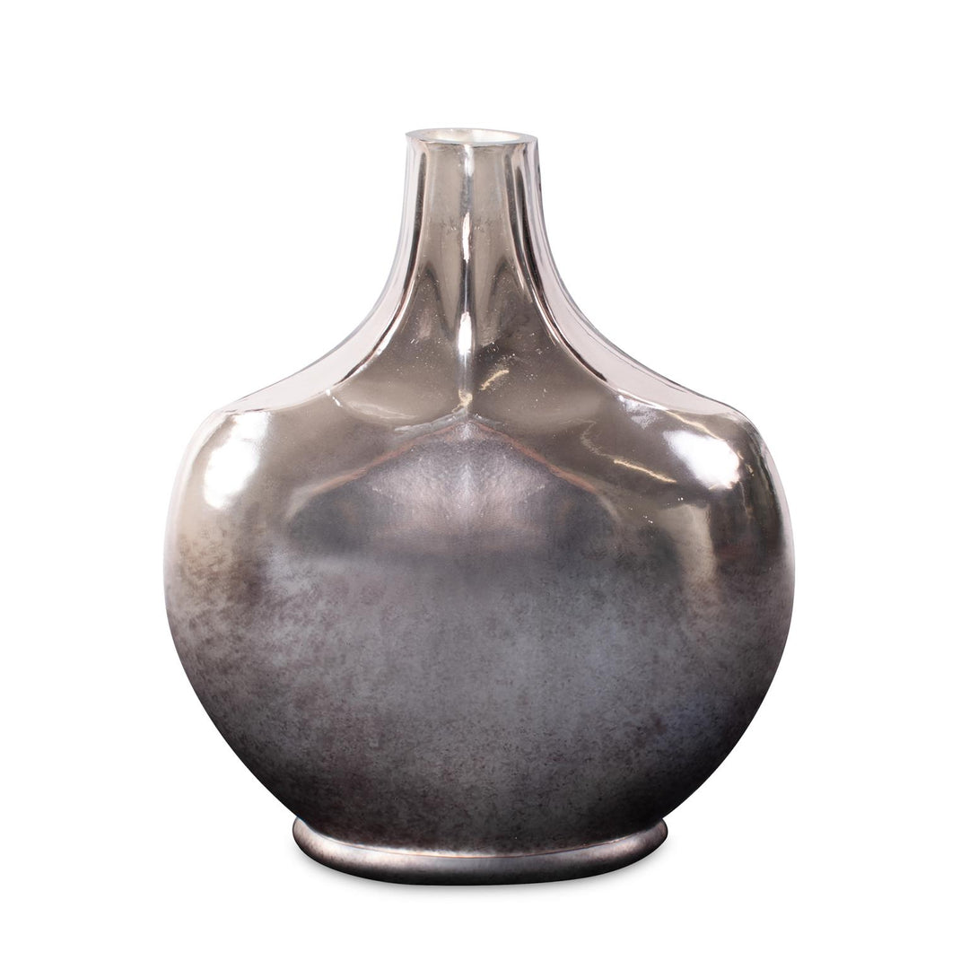 Howard Elliott Collection Advik Polished Silver Vase, Short