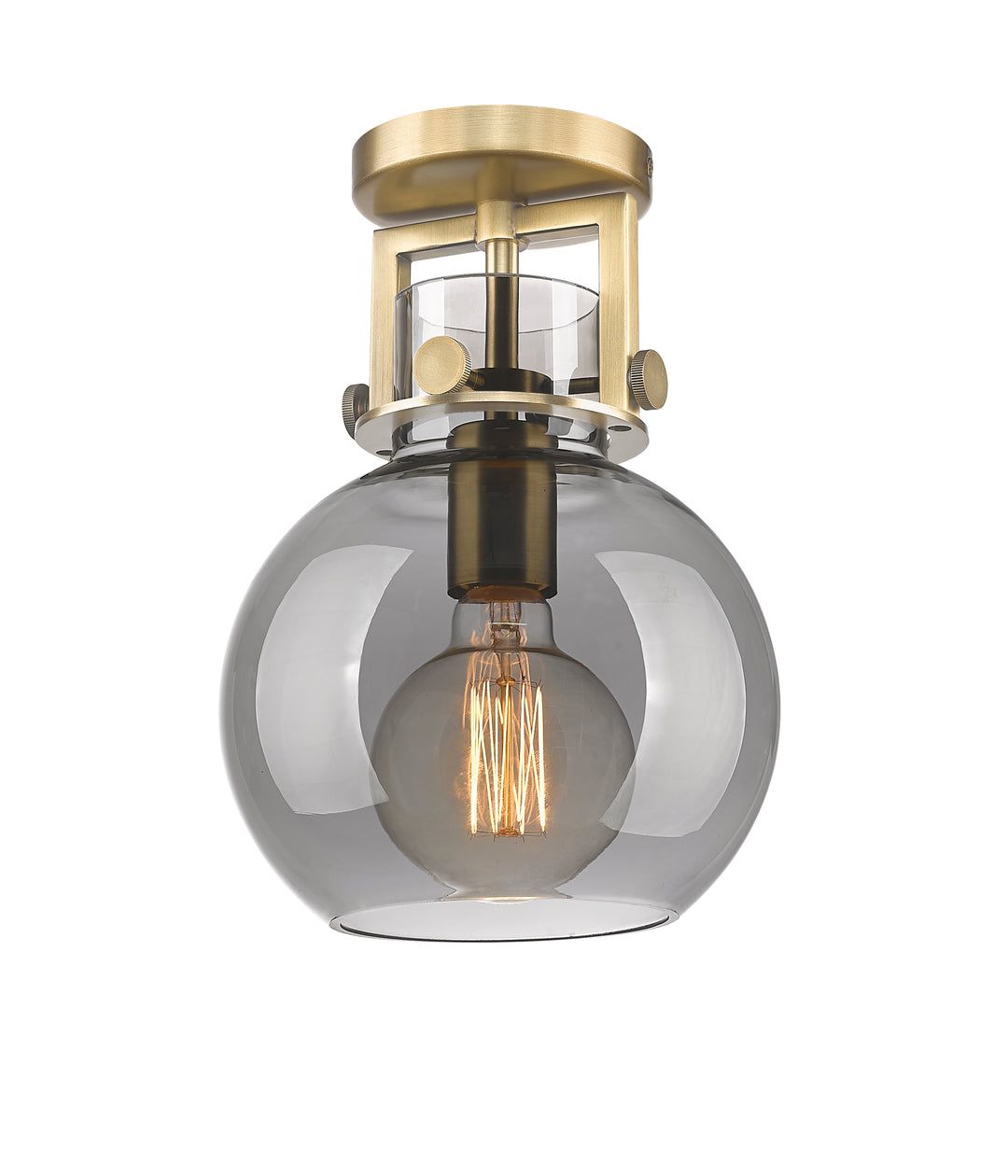 Innovations Lighting Newton Sphere 8" Flush Mount - Brushed Brass