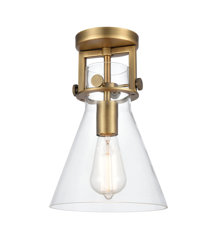 Innovations Lighting Newton Cone 8" Flush Mount - Brushed Brass