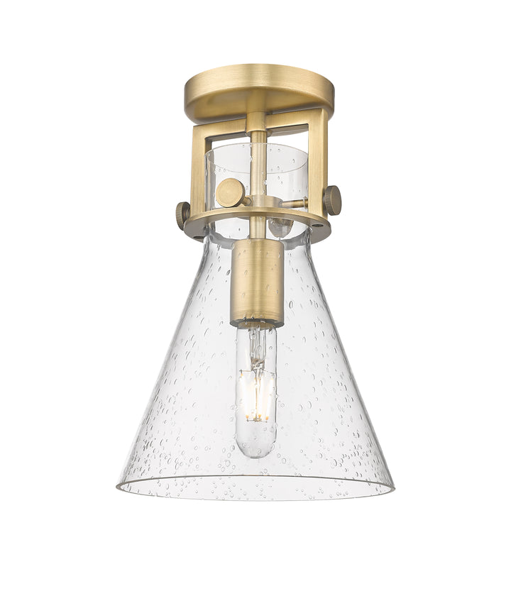 Innovations Lighting Newton Cone 8" Flush Mount - Brushed Brass