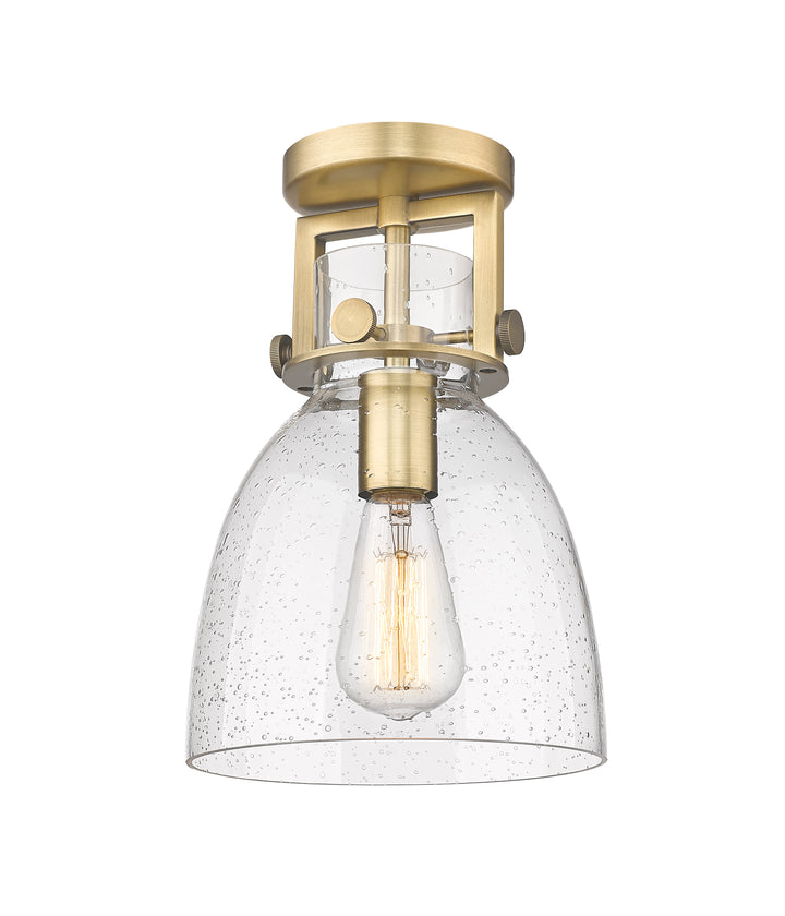 Innovations Lighting Newton Bell 8" Flush Mount - Brushed Brass