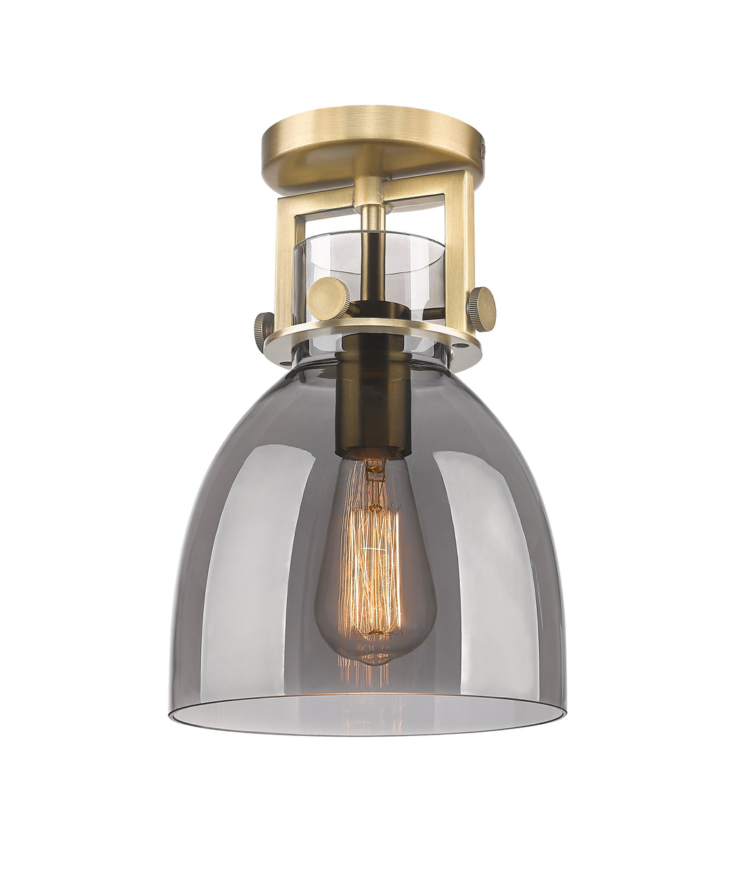 Innovations Lighting Newton Bell 8" Flush Mount - Brushed Brass