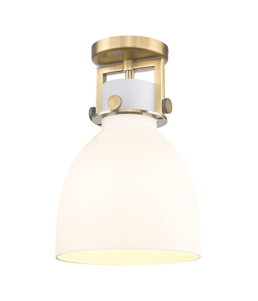 Innovations Lighting Newton Bell 8" Flush Mount - Brushed Brass