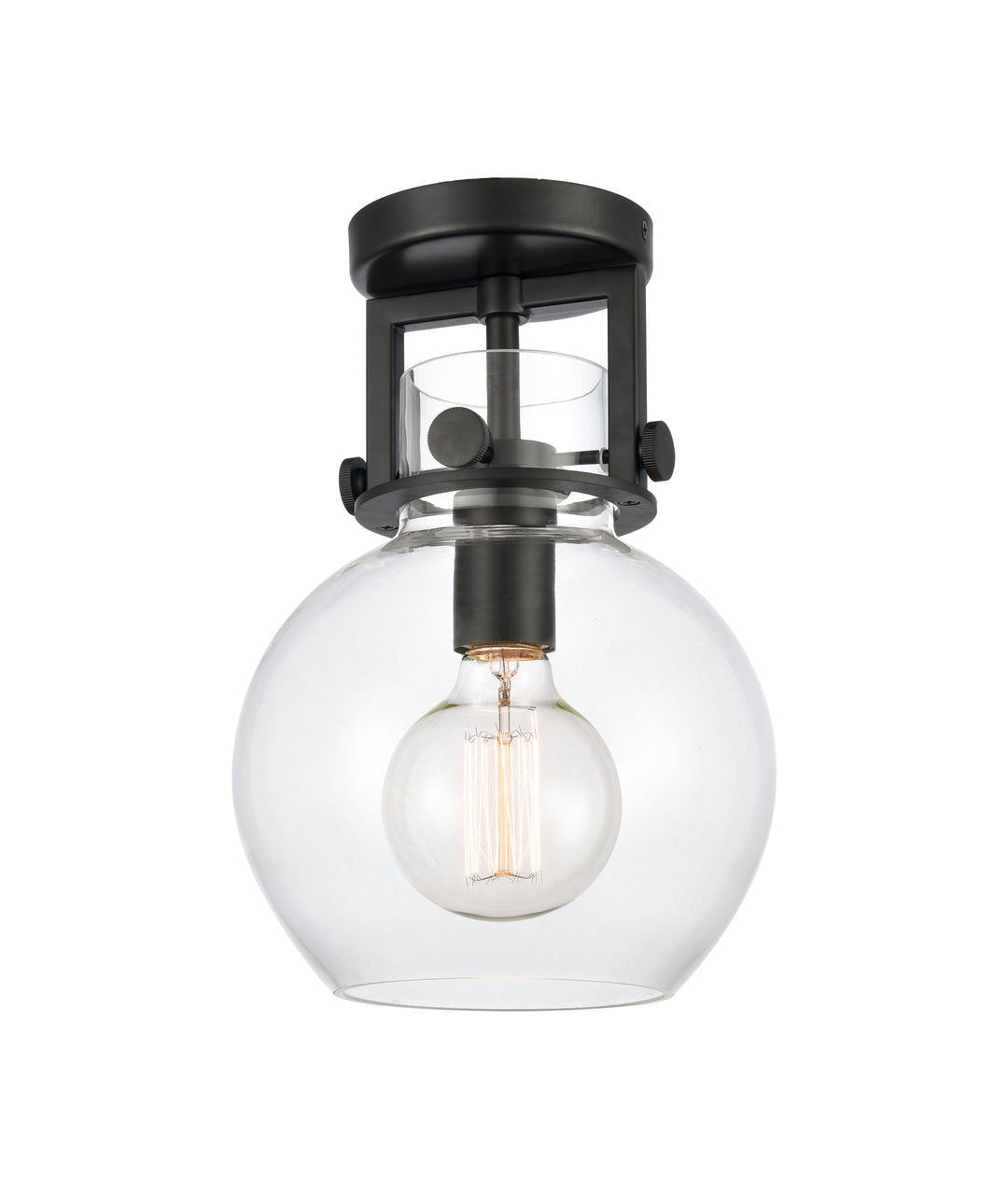 Innovations Lighting Newton Sphere 8" Flush Mount - Matte Black