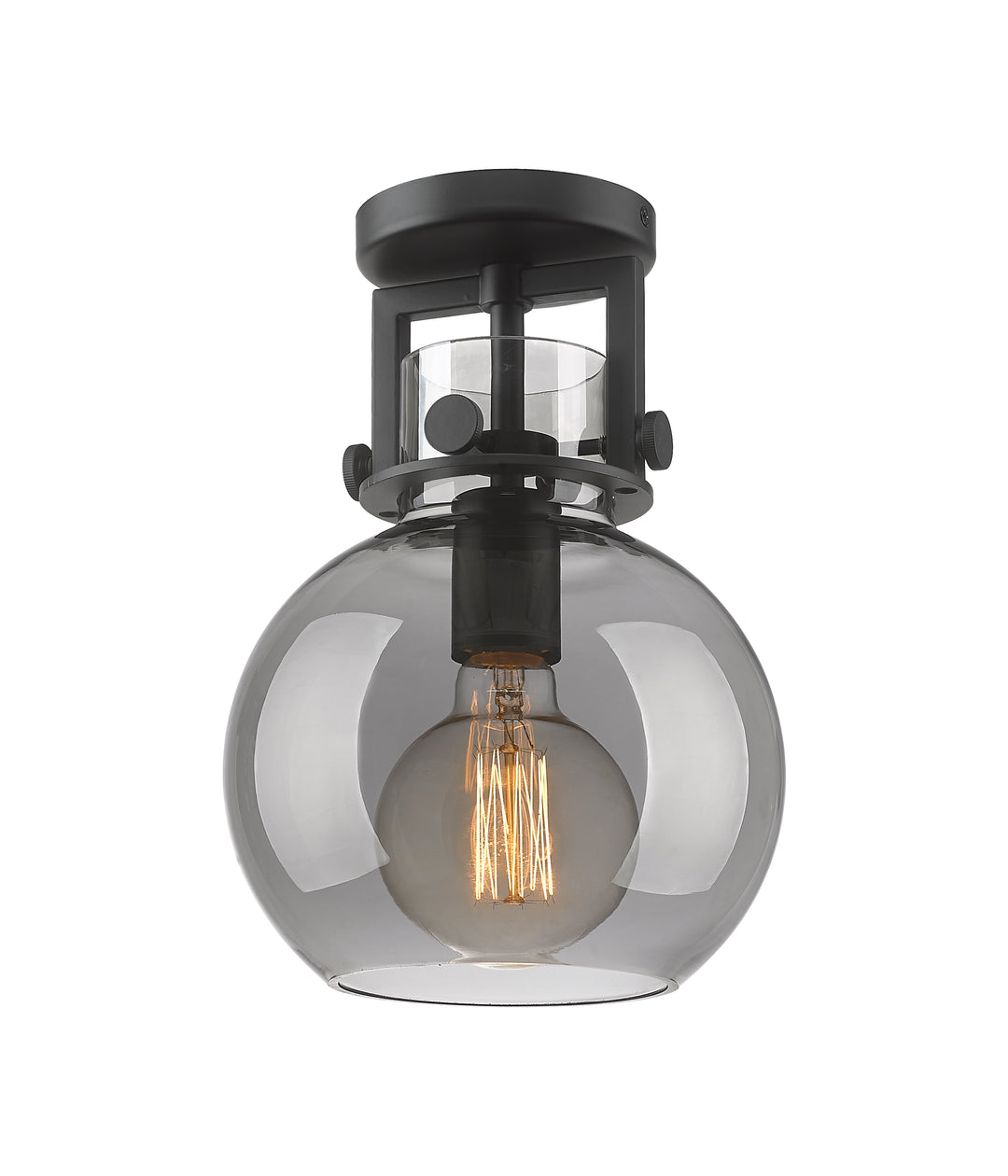 Innovations Lighting Newton Sphere 8" Flush Mount - Matte Black