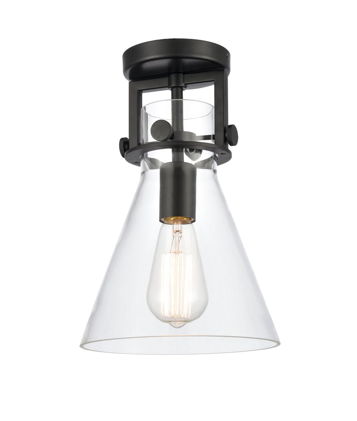 Innovations Lighting Newton Cone 8" Flush Mount - Matte Black