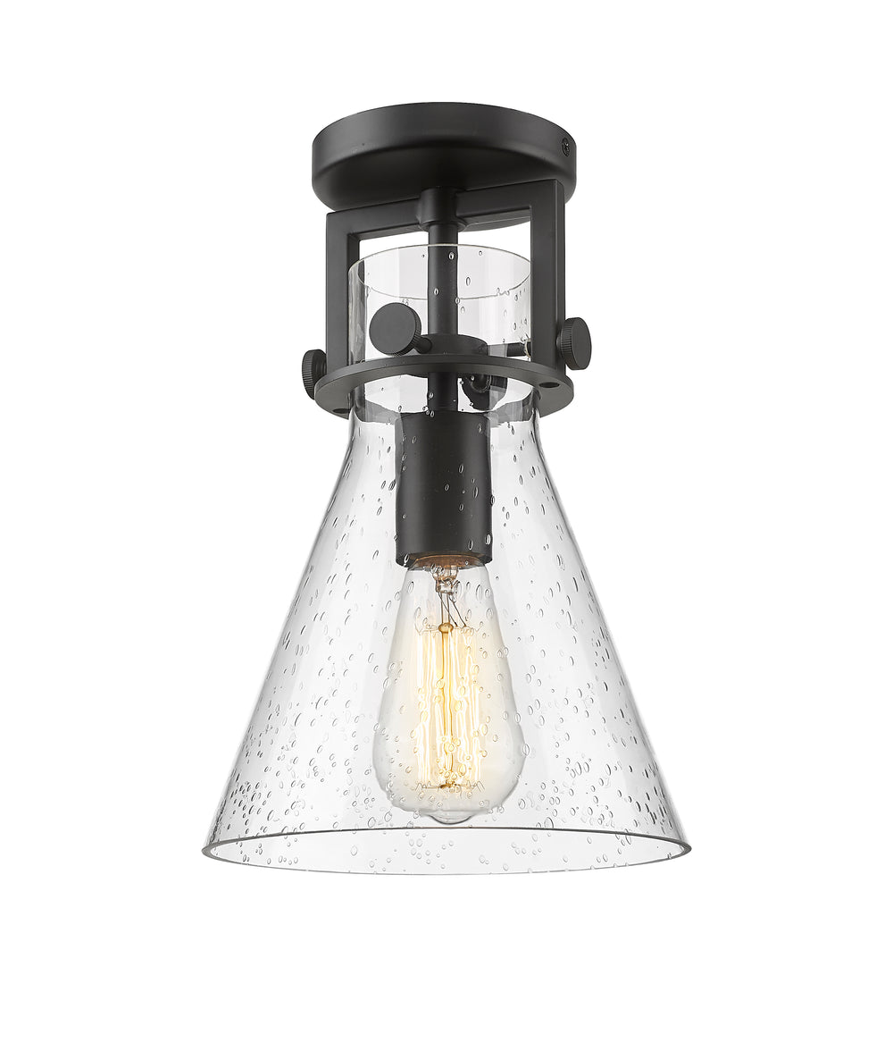 Innovations Lighting Newton Cone 8" Flush Mount - Matte Black