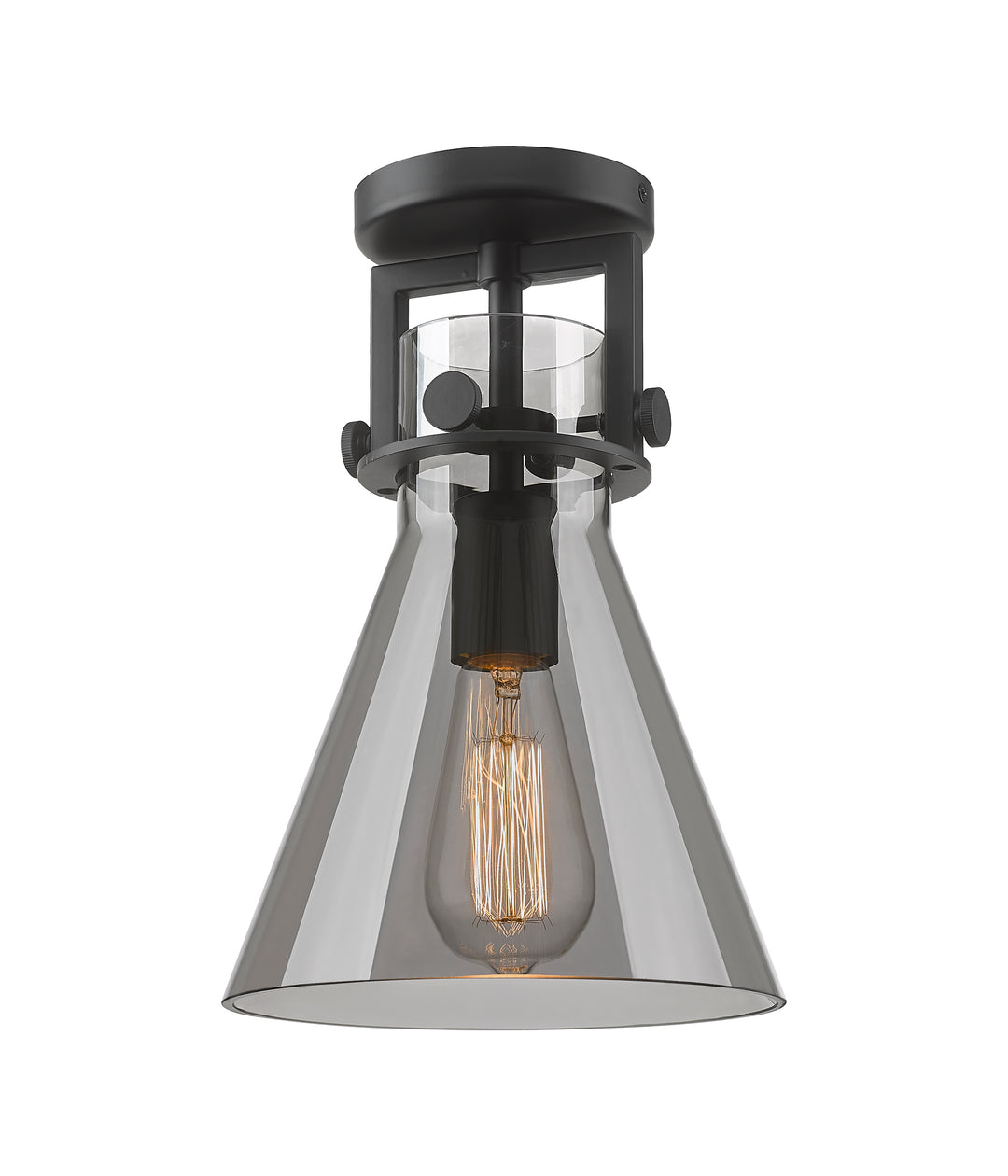 Innovations Lighting Newton Cone 8" Flush Mount - Matte Black