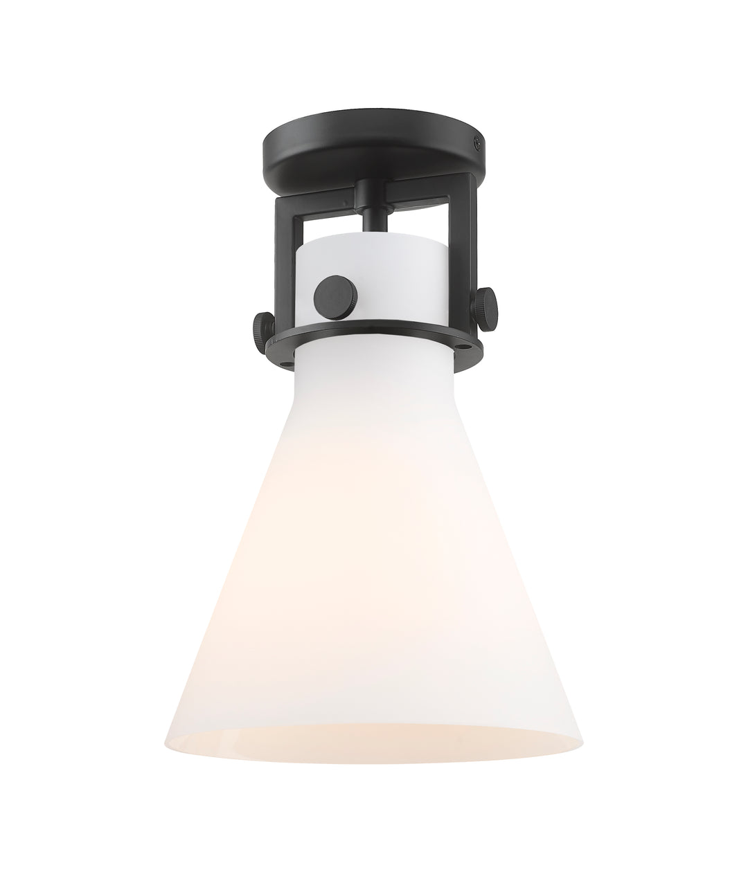 Innovations Lighting Newton Cone 8" Flush Mount - Matte Black