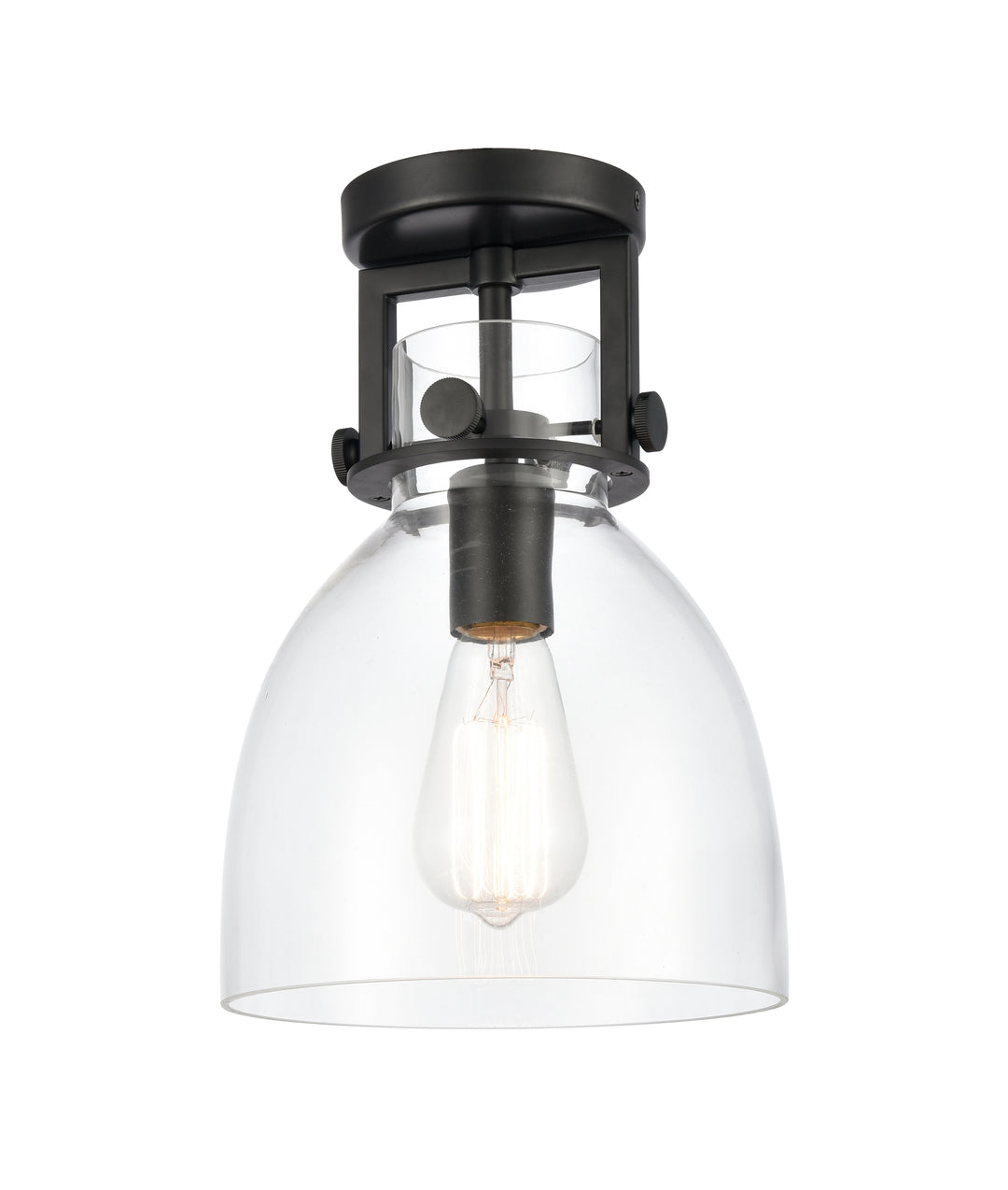 Innovations Lighting Newton Bell 8" Flush Mount - Matte Black