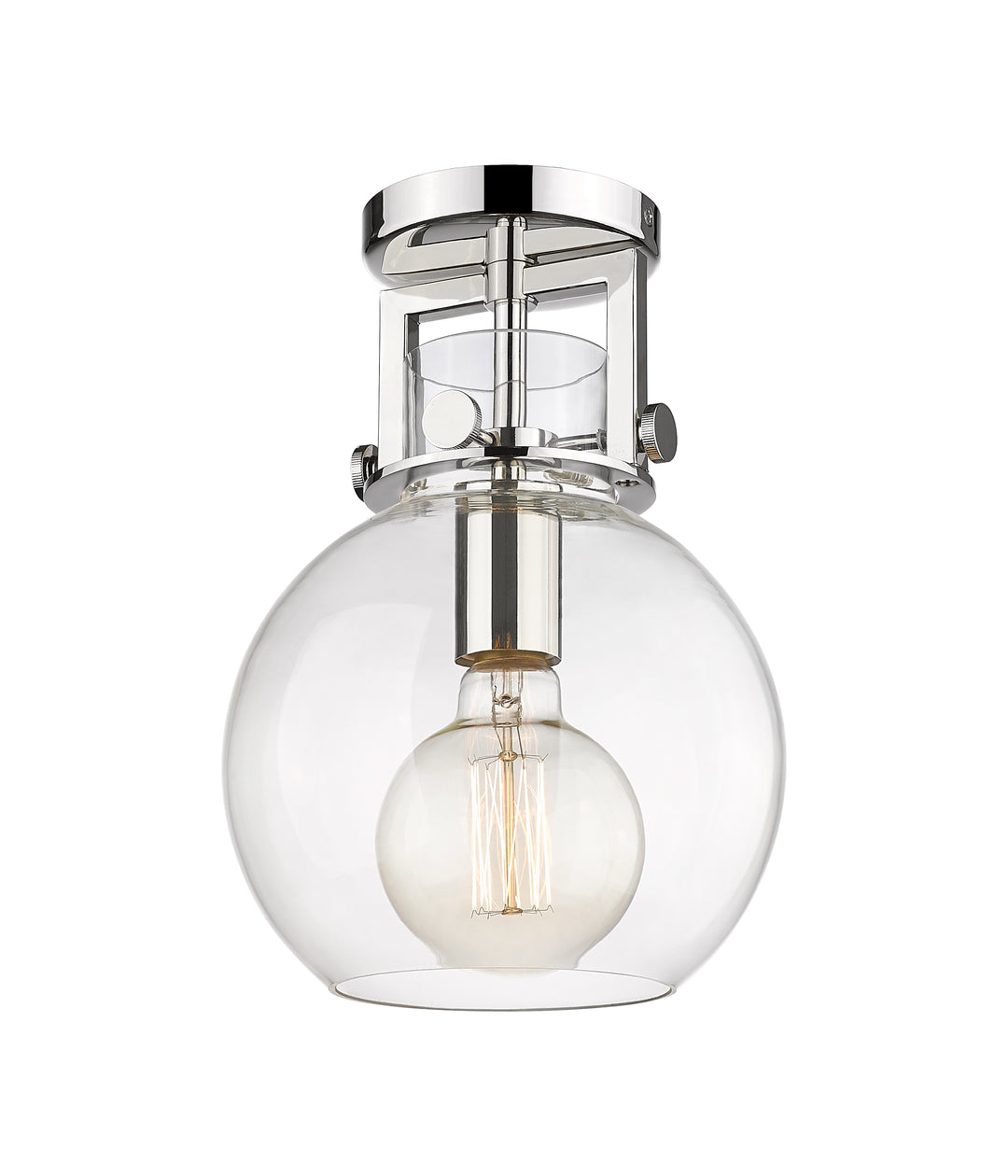 Innovations Lighting Newton Sphere 8" Flush Mount - Polished Nickel