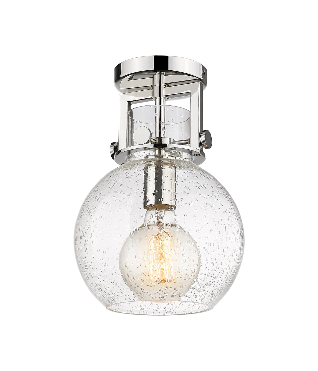 Innovations Lighting Newton Sphere 8" Flush Mount - Polished Nickel