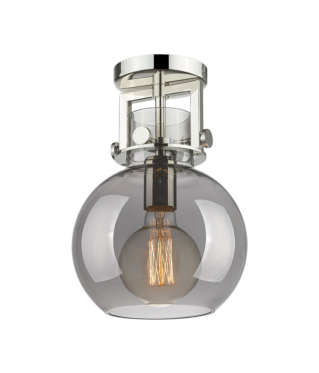 Innovations Lighting Newton Sphere 8" Flush Mount - Polished Nickel