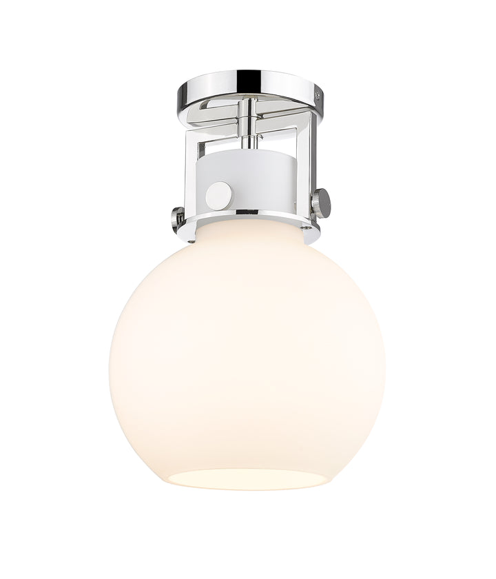 Innovations Lighting Newton Sphere 8" Flush Mount - Polished Nickel