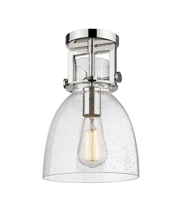 Innovations Lighting Newton Bell 8" Flush Mount - Polished Nickel