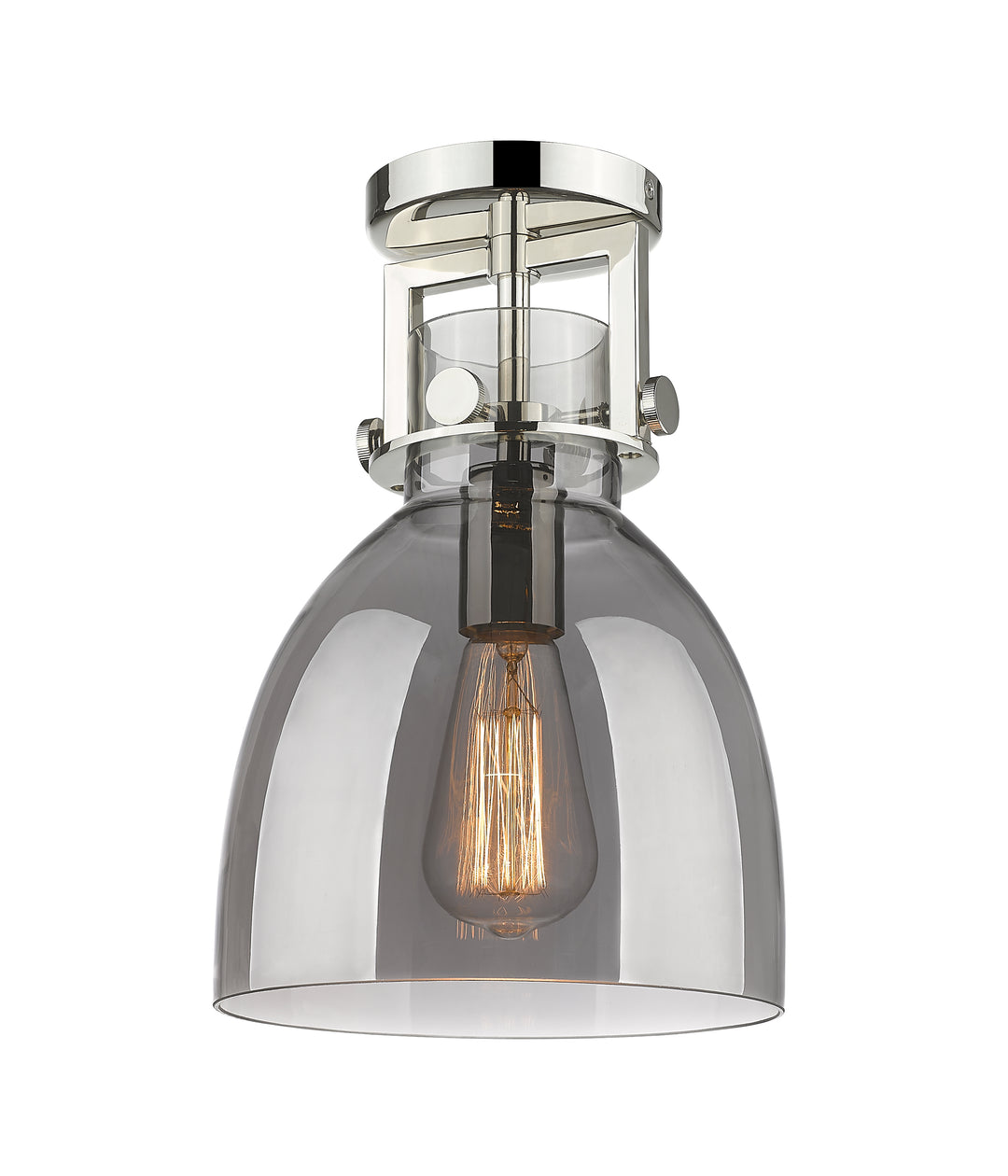 Innovations Lighting Newton Bell 8" Flush Mount - Polished Nickel