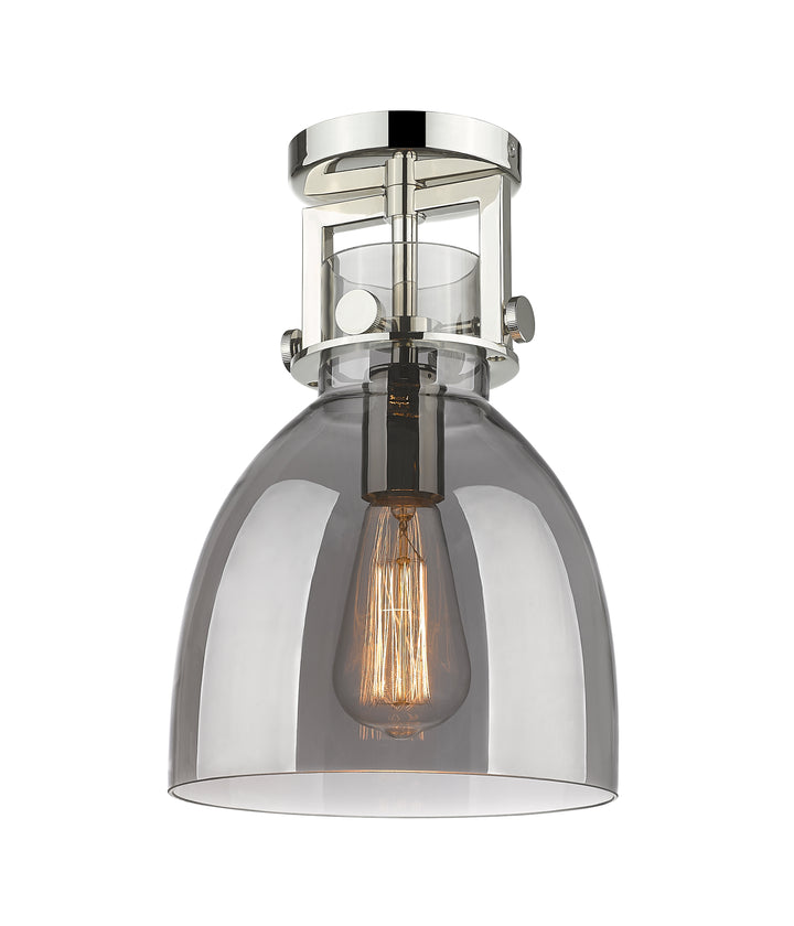 Innovations Lighting Newton Bell 8" Flush Mount - Polished Nickel