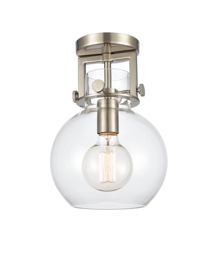Innovations Lighting Newton Sphere 8" Flush Mount - Satin Nickel