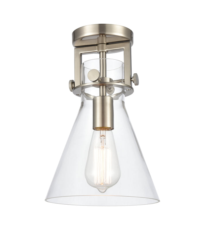 Innovations Lighting Newton Cone 8" Flush Mount - Brushed Satin Nickel