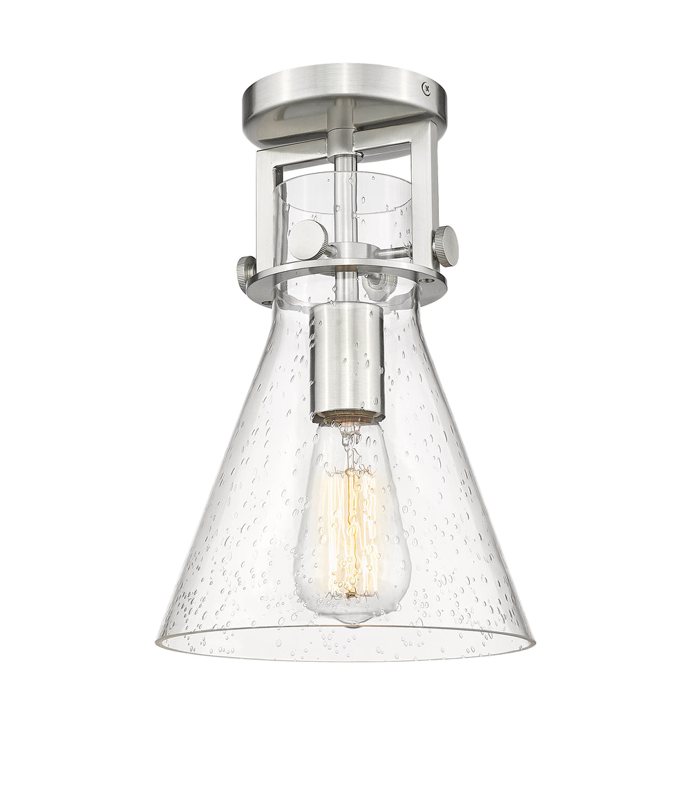 Innovations Lighting Newton Cone 8" Flush Mount - Brushed Satin Nickel