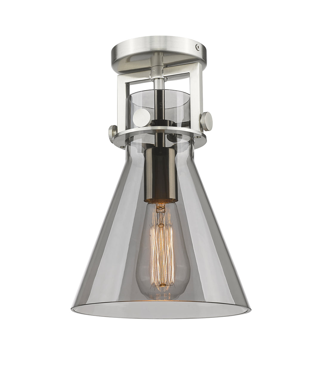 Innovations Lighting Newton Cone 8" Flush Mount - Brushed Satin Nickel