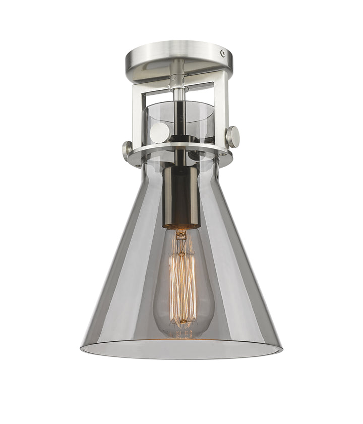 Innovations Lighting Newton Cone 8" Flush Mount - Brushed Satin Nickel